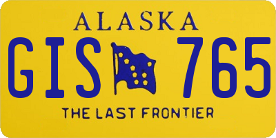AK license plate GIS765
