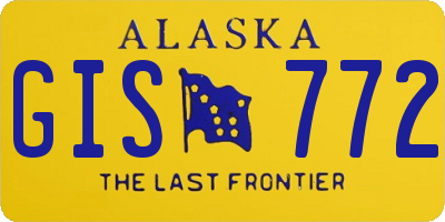 AK license plate GIS772
