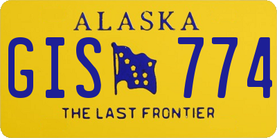 AK license plate GIS774