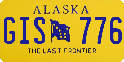 AK license plate GIS776