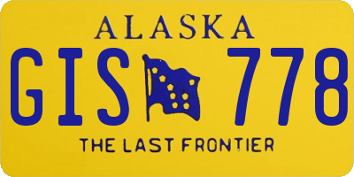 AK license plate GIS778