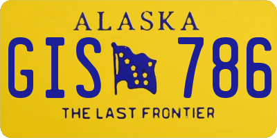 AK license plate GIS786