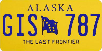 AK license plate GIS787