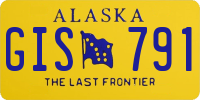 AK license plate GIS791