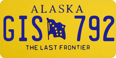 AK license plate GIS792