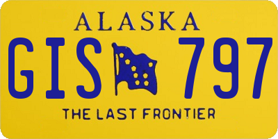 AK license plate GIS797