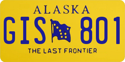 AK license plate GIS801