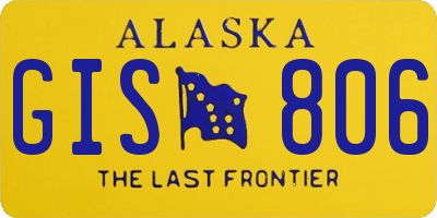 AK license plate GIS806