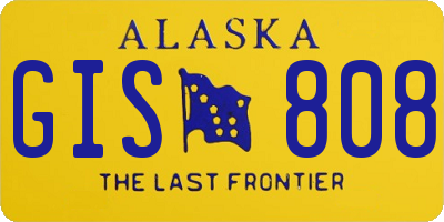 AK license plate GIS808