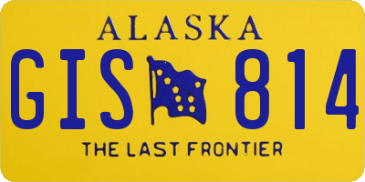 AK license plate GIS814