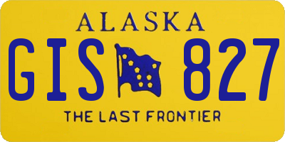 AK license plate GIS827