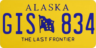 AK license plate GIS834