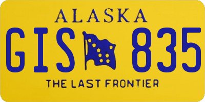 AK license plate GIS835