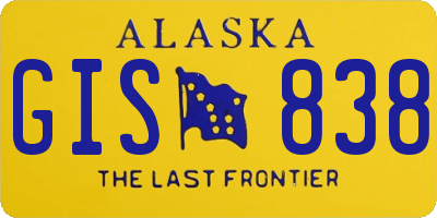 AK license plate GIS838