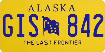 AK license plate GIS842