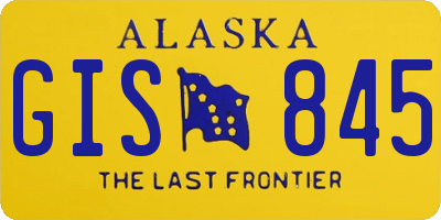 AK license plate GIS845