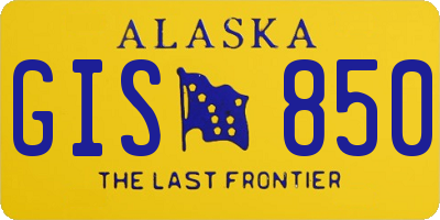 AK license plate GIS850