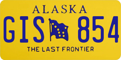 AK license plate GIS854