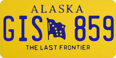 AK license plate GIS859