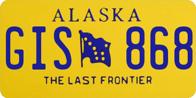 AK license plate GIS868