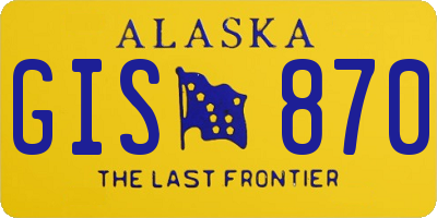 AK license plate GIS870