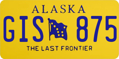 AK license plate GIS875
