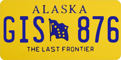 AK license plate GIS876