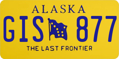 AK license plate GIS877