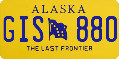 AK license plate GIS880