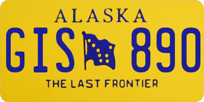 AK license plate GIS890
