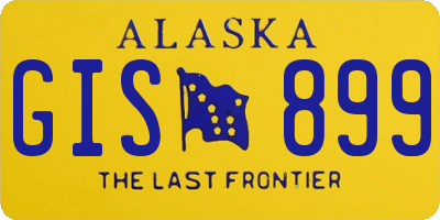 AK license plate GIS899