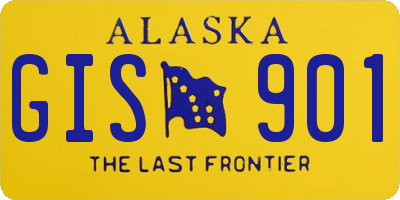 AK license plate GIS901