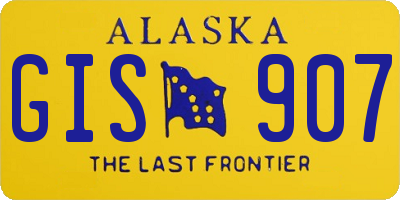 AK license plate GIS907