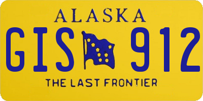 AK license plate GIS912