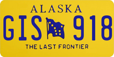 AK license plate GIS918