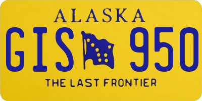 AK license plate GIS950