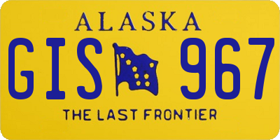 AK license plate GIS967