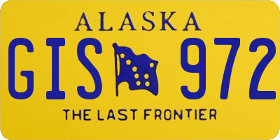AK license plate GIS972