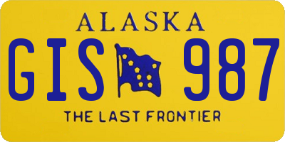 AK license plate GIS987
