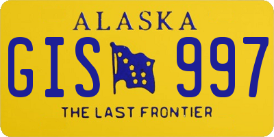 AK license plate GIS997