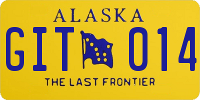 AK license plate GIT014