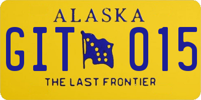 AK license plate GIT015