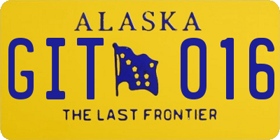 AK license plate GIT016
