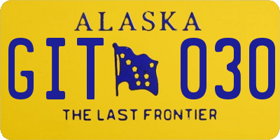 AK license plate GIT030