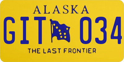 AK license plate GIT034