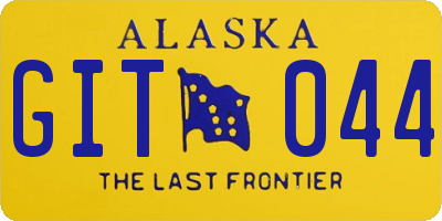 AK license plate GIT044