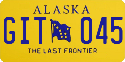 AK license plate GIT045