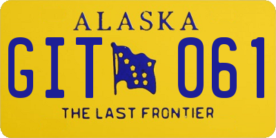 AK license plate GIT061