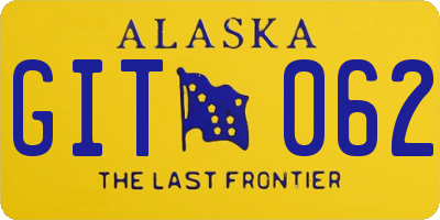 AK license plate GIT062