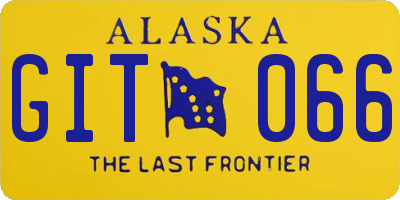 AK license plate GIT066